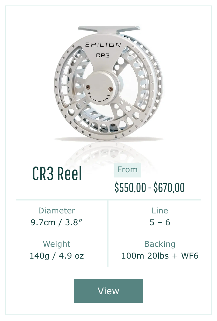 Shilton Reels CR3 Product with details on white background